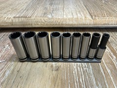 VTG Craftsman Industrial 3/8″ Drive 9pc Metric 12pt Deep Socket Set USA Free SHP