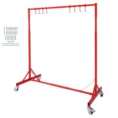 Auto Body Shop Automotive Spray Painting Rack Stand Booth Hood Parts 8 Hooks Red