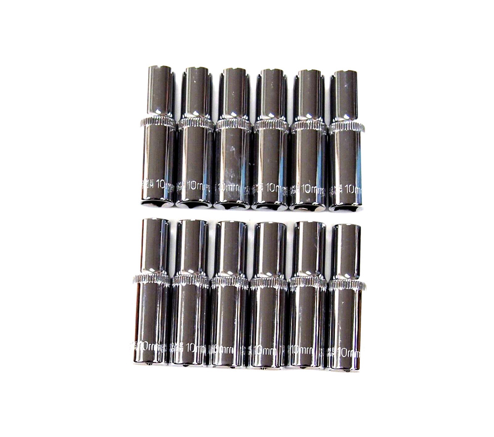 12 PC 3/8″ Drive 10 mm Deep Socket 6 Points Metric Chromed CRV