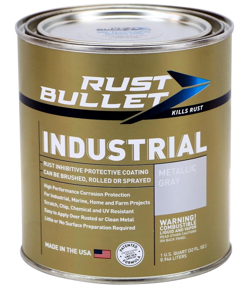 RUST BULLET Industrial – Metallic Gray – 32 Fl Oz (Pack of 1), Grey