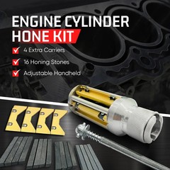 Cylinder Engine Hone Kit 3 1/2″ To 6 1/2″ Honing Machine + 4 Set Of Stones USA