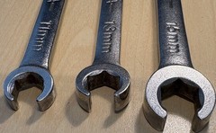 NAPA Tools Metric Double Flare Nut Line Wrench Set 11mm-15mm, 17mm 3pc USA- EUC