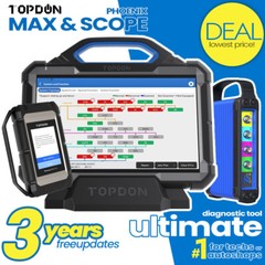 2024 TOPDON Phoenix Max & Scope 3Y-Update Advance Car Diagnostic ADAS KEY Coding