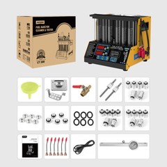CT200 6 Cylinders Ultrasonic Fuel Injector Cleaner Tester Machine Car Motorcycle