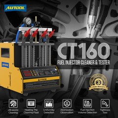 CT160 Fuel Injector Cleaner Tester Ultrasonic Injector Cleaning Machine w/Heater