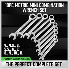 22pc Mini Wrench Set Metric SAE Ignition Spanner Open & Box End Small Equipment