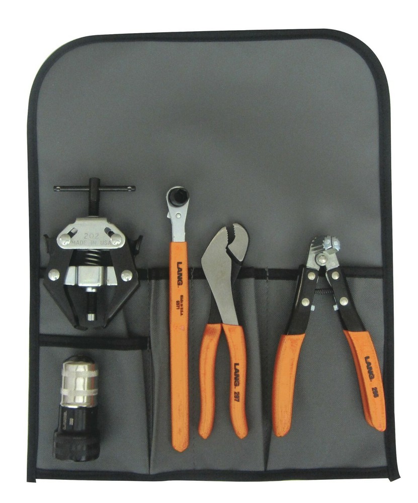 Lang Battery Service Kit 5pc Terminal Pliers Wrench Brush Spreader Puller 41701