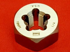 1/4 -18 NPT X 1.4″ Hex Pipe Die Nut Irwin Hanson 7403 ZR Carbon Steel Rethread
