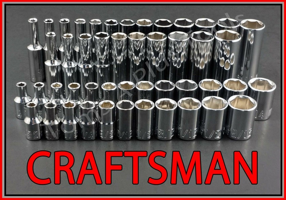 CRAFTSMAN 47pc Short & Deep 1/4 SAE METRIC MM 6pt ratchet wrench socket set