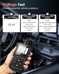 Plug-and-Play OBDII Diagnostic Scanner with Real-Time Voltage Monitoring – Black