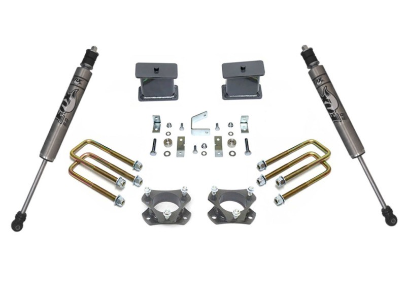 MaxTrac 906840F 4″ Rear Lift Kit w/ FOX Shocks for 2005-2023 Tacoma 6-Lug 2WD