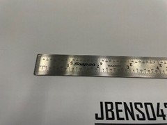 Snap-on Tools USA NEW 6″ Straight Edge 1/32″ & 1/64″ Grad. Steel Ruler RULER600