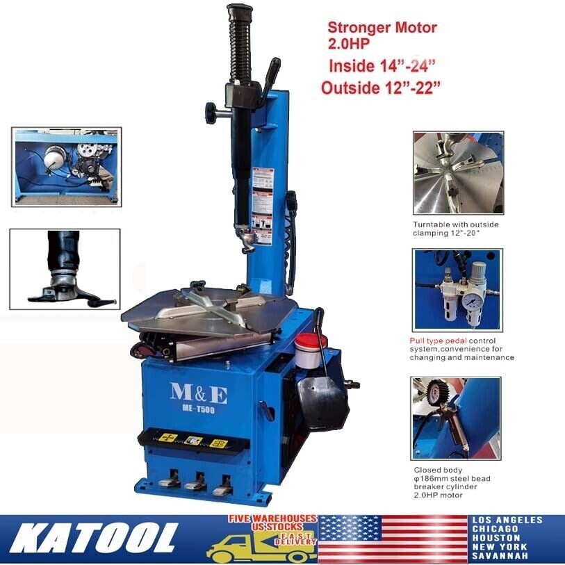 M&E 2.0HP Swing Arm Tire Changer Machine Wheel Changer Tire Changer