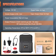 ANCEL L8000 Turbo EVAP Dual Mode Smoke Machine Leak Detector LCD Digital Display