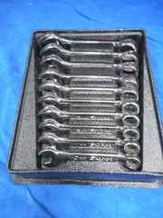 Snap-on OXIM710B 10pc 12-Pt Metric Midget Stubby Combination Wrench Set M10-M19