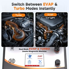 FOXWELL Car EVAP Smoke Machine Leak Tester Dual Mode Diagnostic Turbo System Kit