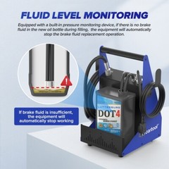 Electric Brake Bleeder Kit 110V Brake Fluid Exchanger Machine 0.7~2.5 Bar
