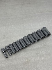 SK Tools 1/4″ Drive, 6 Point, Semi Deep Metric 11 Piece Socket Set, 5mm-15mm New
