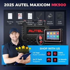 Autel Scanner MaxiCOM MK900 2026 MK900 2.0 Bidirectional Diagnostic as MK900BT