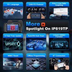 USED XTOOL InPlus IP819TP TPMS Programming Diagnostic Scanner ECU Configuration