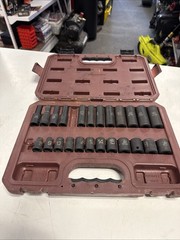 Matco ADV 26 Piece 6 Point Shallow & Deep Impact Socket Set 7mm-19mm Missing 2 C