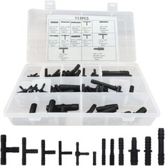 BELOMI Vacuum Connector Assortment Vacuum Line Fittings Kit 113Pcs 12 Sizes