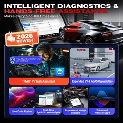 【2026 US FLAGSHIP】| ⭐⭐⭐⭐⭐Autel Ultra S2 MaxiSys VCMI2 J2534 6in1 AI Diagnostics