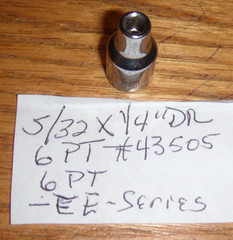 CRAFTSMAN 5/32″ x 1/4″ DR SOCKET 12PT NEW 1 PT. FREE SHIP -EE-43505