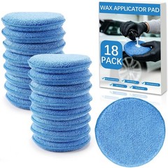 18 Pack Microfiber Wax Applicator Pads 5in Foam Car Polishing Detailing Pads