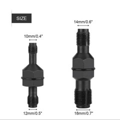 2PCS Spark Plug Hole Threader Chaser 14mm 18mm Re-threader Tap Repair Tool Set