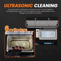 ANCEL JC600 6 Cylinder GDI Piezo Fuel Injector Test Ultrasonic Cleanning Machine