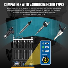 Auto GDI FSI EFI Ultrasonic Fuel Injector Cleaner & Tester Machine AUTOOL CT500