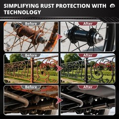 DWIL Rust Converter for Metal, 2 in 1 16 Fl Oz (Pack of 1), Black