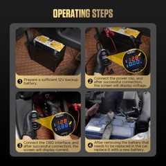 OBD2 II Vehicle ECU Memory Saver Car Battery Replacement Emergency Power Cable